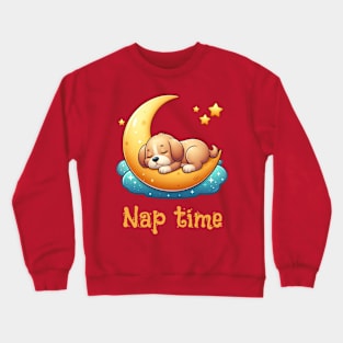 Puppy dog nap time Crewneck Sweatshirt